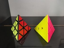 Pyraminx rompicapo piramide stile Rubik bambini e adulti 2 pezzi Qi Ming gioco