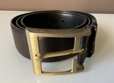 CINTURA UOMO IN VITELLO CALF MARRONE SCURO VINTAGE 104 cm ALTEZZA 4 cm