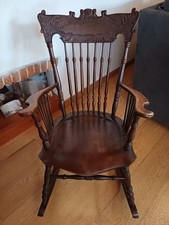 Sedia A Dondolo Antica Con
