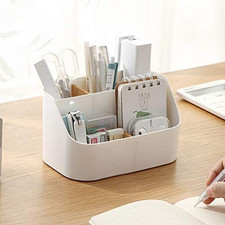 5 Scomparti Organizer Da Scrivania Da Bambù, Desk Organizer Multifunzionale, per