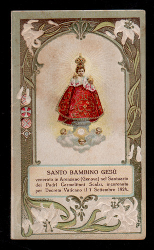 Santino holy card - santino, santa