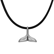 1 Collana IN Pelle Con Pinna