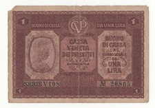 1  LIRA  BUONO DI CASSA VENETA DECR 02/01/1918