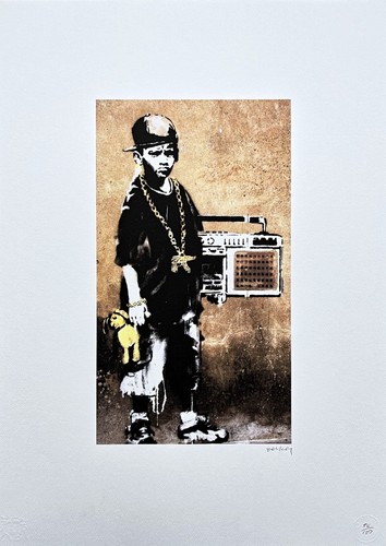Banksy gangster boy - banksy,