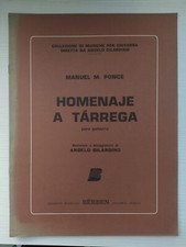 MANUEL M. PONCE HOMENAJE A TÁRREGA BERBEN spartito musicale chitarra Omaggio a