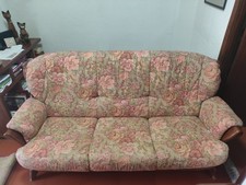 divano 3 posti Chateau D'ax Vintage Stile Country, Stoffa E Legno 