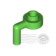 1x LEGO 3661 Piastra rotonda con barra verso il basso 1x1 Verde brillante