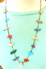 Collana vintage Zuni animale