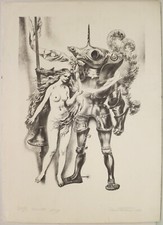 RINO FERRARI - LITOGRAFIA  50 X 70- firmata - "  Dulcinee " anno 1971