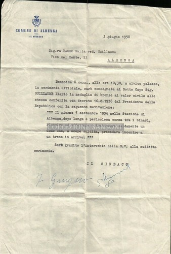 1958 lettera comune di - lettera,