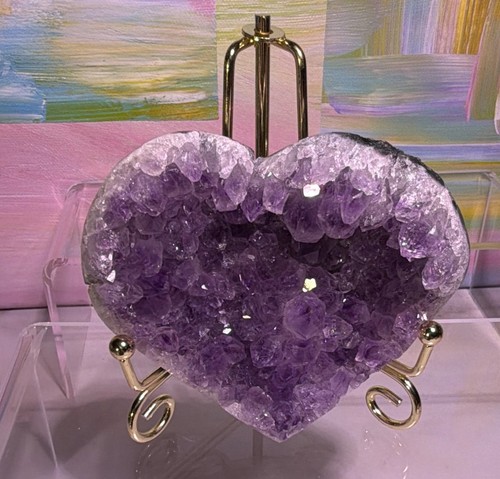 Ametista viola cuore cristallo - ametista,