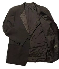 Armani Collezioni Black Men's Tuxedo Dinner Jacket 100% Wool 46L Made In Italy