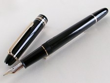 Montblanc Meisterstuck Classique 145 penna stilografica nera GT 14K F pennino