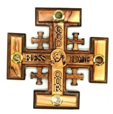 Croce Legno Gesù DIO BENEDICA