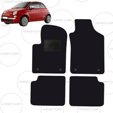FIAT 500 2007- SET 4 TAPPETI MOQUETTE SU MISURA FONDO ANTISCIVOLO VELCRO E FIX