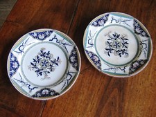 Mintons coppia di piatti ceramica inglese decoro Clive Japan fine 800 collezione