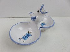 stuzzicadenti saliera pepiera ceramica UCCELLO CON NIDO uccellino vintage DERUTA