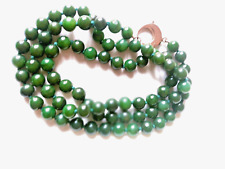 COLLANA DI GIADA - ANNI '50 - CON CHIUSURA IN ARGENTO - MANUFATTO ARTIGIANALE -