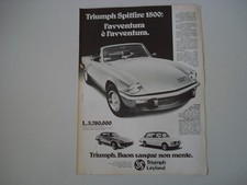 advertising Pubblicità 1978 TRIUMPH SPITFIRE 1500