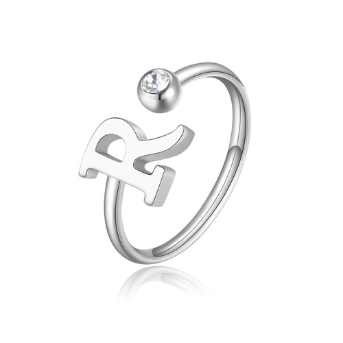 Anello donna acciaio con - donna, in