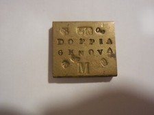peso monetario mezzo doppio Genova 12,6 grammi