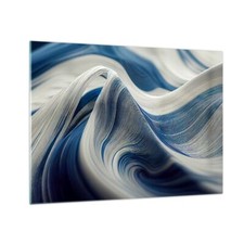 Quadro su Vetro 70x50cm Colore Onda 3D Stampe Immagini Quadri Moderni Murale