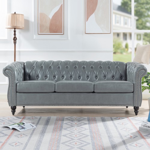 Rolled arm chesterfield - arm,