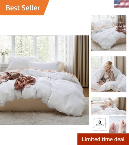 Copripiumino bianco queen size - copripiumino,