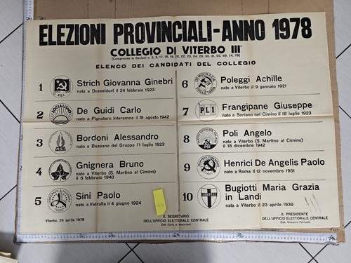 Manifesto viterbo elezioni - viterbo,