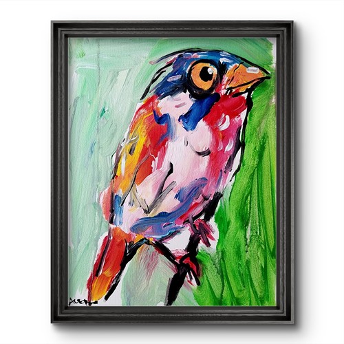 Aleph original art bird - bird, 14x11