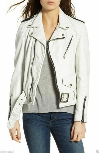 Giacca donna pelle bianca - , vera