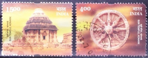 India 2001 usato - 2v,, tempio