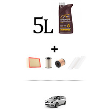 HOFFCAR Kit tagliando 4 FILTRI e 5L OLIO per Peugeot 5008 2.0 HDI 120kw dal 2010