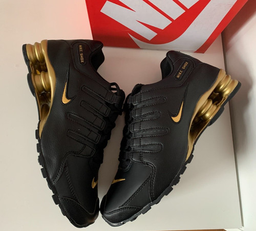Shox nero oro taglia 10uk - nero,