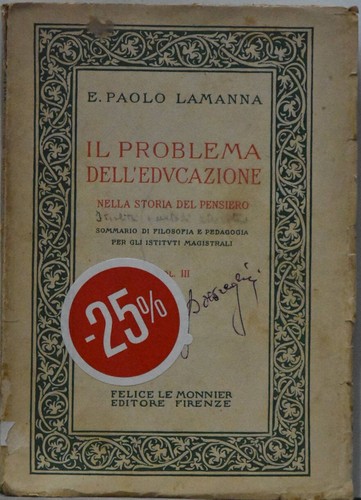 Problema dell educazione di - il, dell'educazione