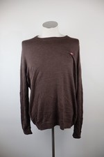 NAPAPIJRI MAGLIONE VINTAGE UOMO Tg 2XL MAN SWEATER CASUAL LOGO LANA COTONE