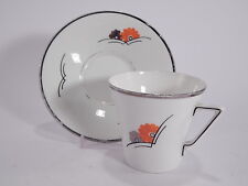 VINTAGE MID-CENTURY 6 SET TAZZA E PIATTINO PORCELLANA INGLESE C.W.S. WINDSOR