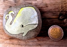 Sasso Dipinto Balena Calamita