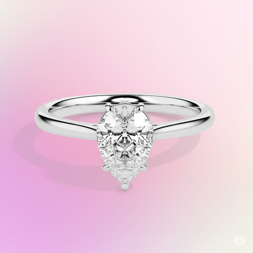 Anello con diamanti creati - , in