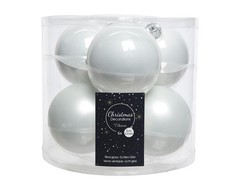 6 Sfere Natale Vetro 80mm