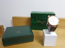 Orologio Baume & Mercier cronografo data fasi luna oro 750 Valjoux 88