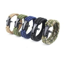 Bracciale Paracord Tattico Multifunzione Escursionismo Esterno Sopravvivenza Arrampicata