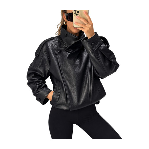 Giacca moto donna nera - donna,