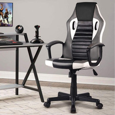 Poltrona Presidenziale Ergonomica Sedia Gaming Racing Da Scrivana in Eco Pelle A