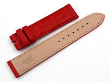 Cinturino Cartier Pelle Coccodrillo Rosso 19/18mm Chiusure Fibbia Nuovo  PROMO