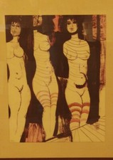 Litografia colorata pittore