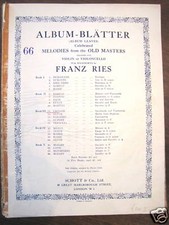 ANNI 40 SCHOTT ALBUM BLATTER FRANZ RIES MELODIES OLD