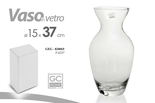 Vaso vetro trasparente porta - vaso,