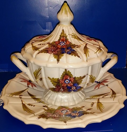 Hand painted soup - soup, tureen