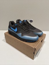 Nuove Nike Air Max 1 Hyperfuse Premium Blue Glow Midnight Fog taglia 11. 454745-002